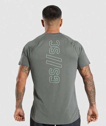 Pánské T Shirts Gymshark Gymshark//Steve Cook Šedé | CZ 2359ILH